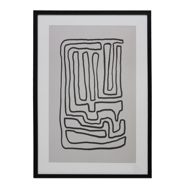 Monochromatic Nordic Abstract Wall Frame