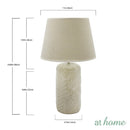 Zephyr Ceramic Table Lamp Linen Shade