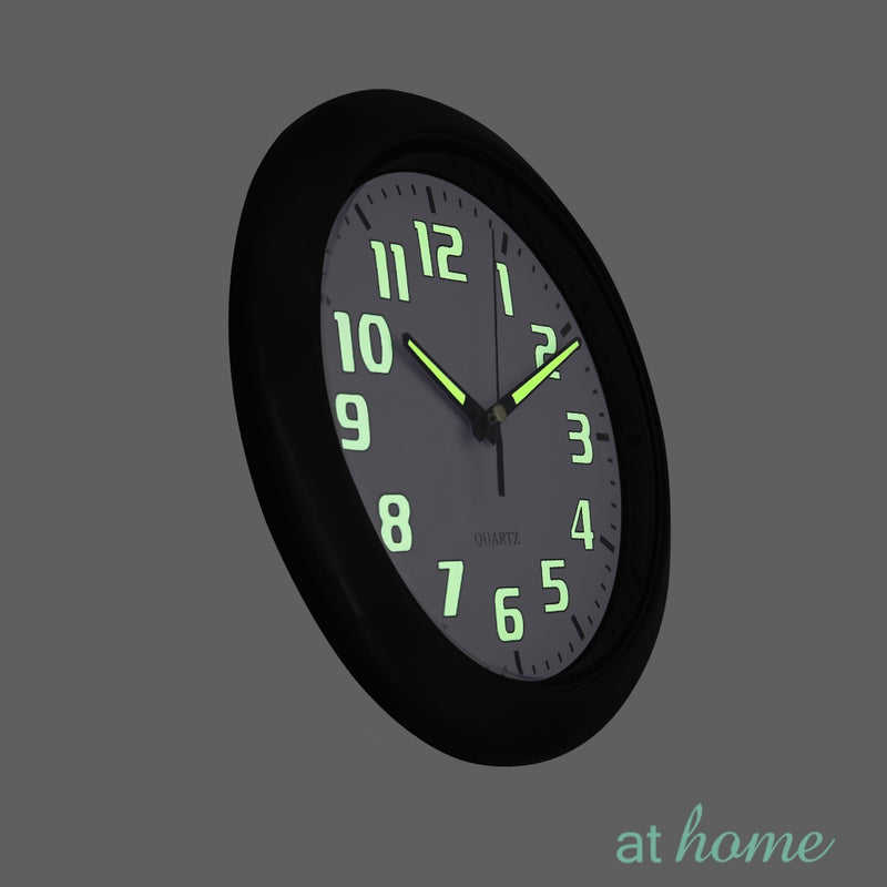 Gracie Nordic Luminous Silent Wall Clock 9" Inches