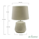 Zephyr Ceramic Table Lamp Linen Shade