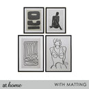 Monochromatic Nordic Abstract Wall Frame