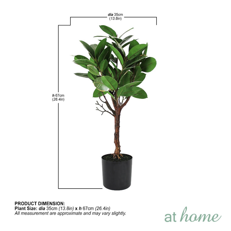 Chad Artificial Rubber Tree Potted Plant