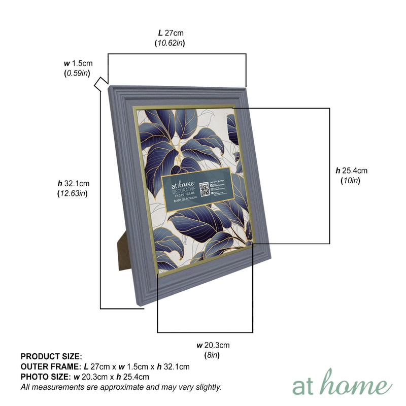 At Home Baris Modern Picture Frame w/ White Lining – Border Design Photo Display