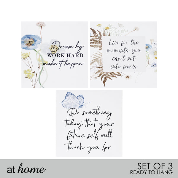 At Home Ready to Hang Canvas Set Frame - Janine A Wall Art Decor