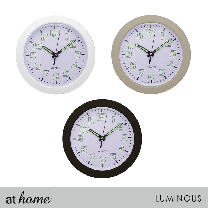 Gracie Nordic Luminous Silent Wall Clock 9" Inches