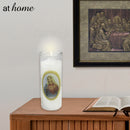 Religious Unscented Pillar Jar Candle