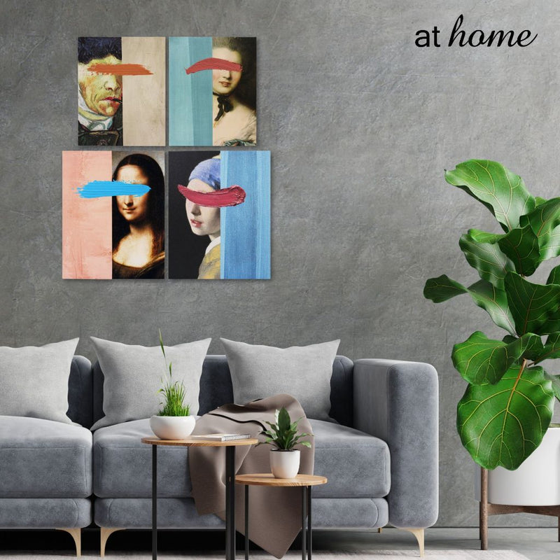 At Home Ready to Hang Set of 2 Canvas Frame - June Cool Wall Art Print For Home & Office Decoration