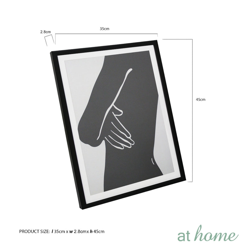 Monochromatic Nordic Abstract Wall Frame