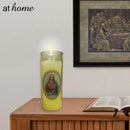 Religious Unscented Pillar Jar Candle