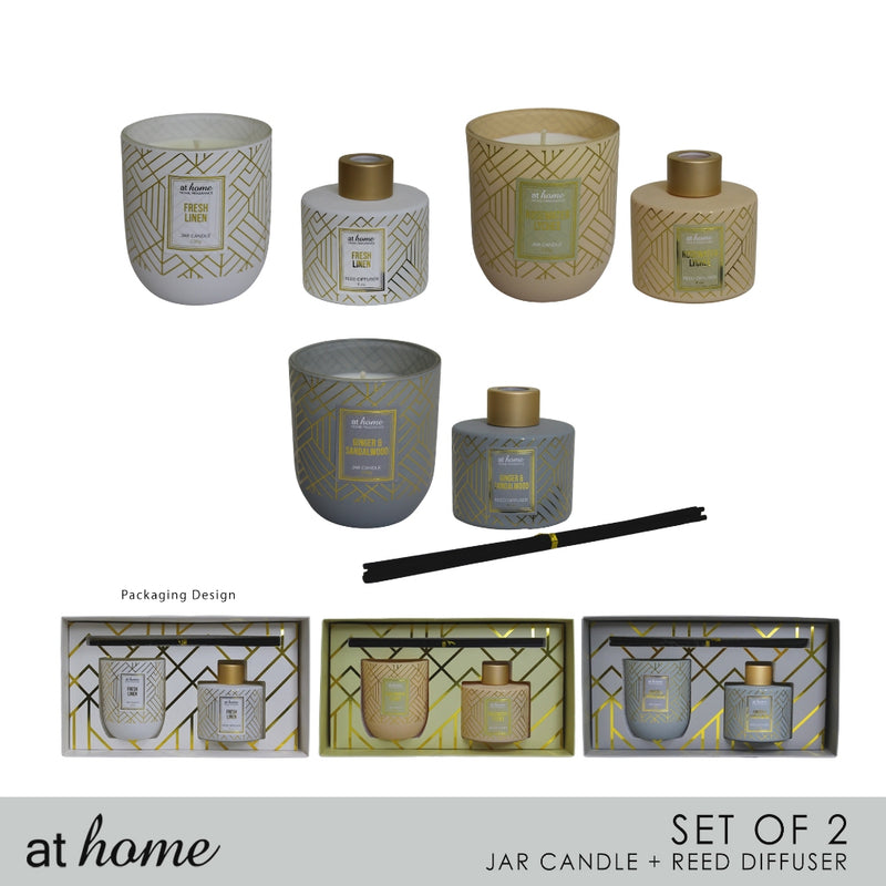 1pc Reemy Fragrance Gift Set - Jar Candle and Reed Diffuser