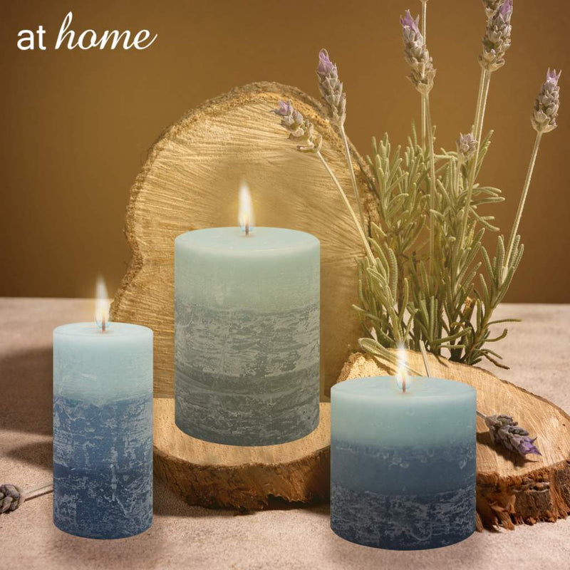 Natural Metallic Pillar Candle