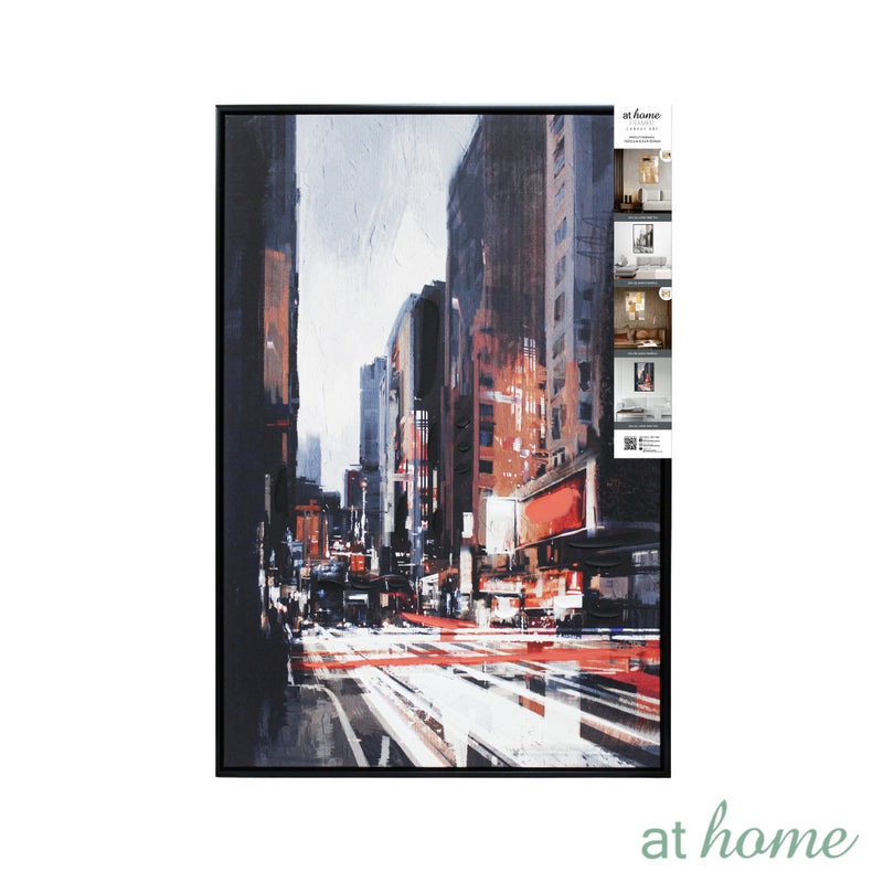 City Of Lights Deluxe Canvas Frame Wall Art