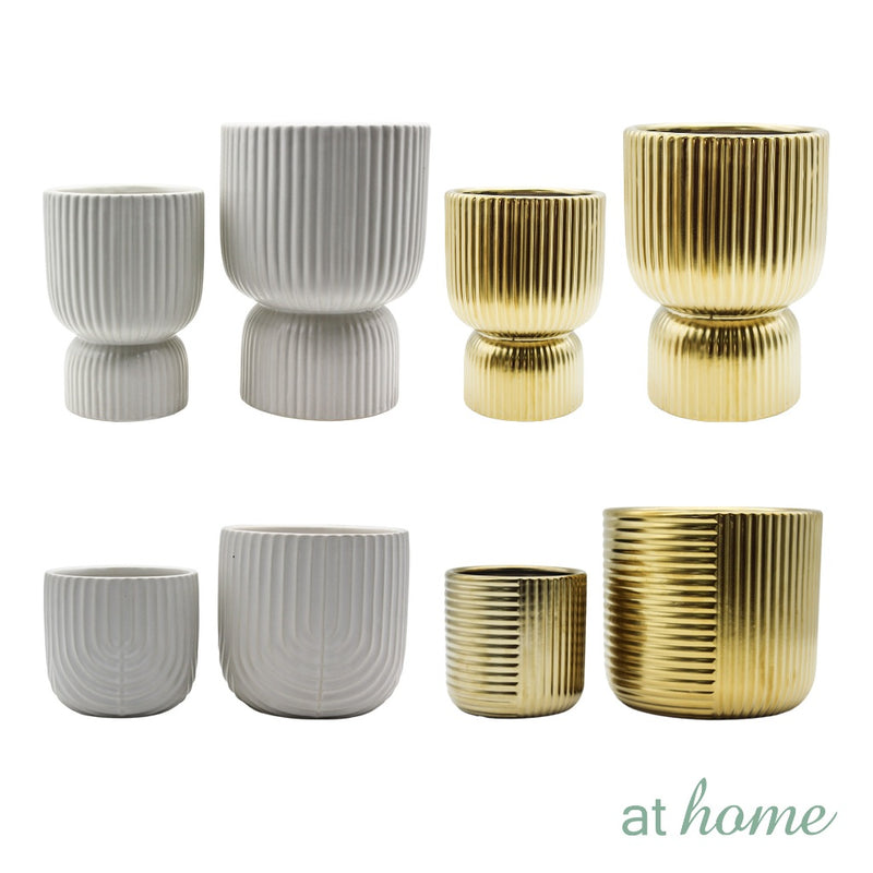 AT HOME Decorative Ceramic Vase 1pc Stoneware Planter Nordic– Indoor Planter, Garden Accessory