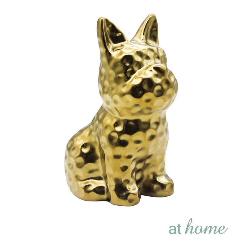 Golden Ceramic Dog Nordic Tabletop Decor
