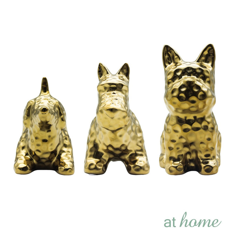 Golden Ceramic Dog Nordic Tabletop Decor