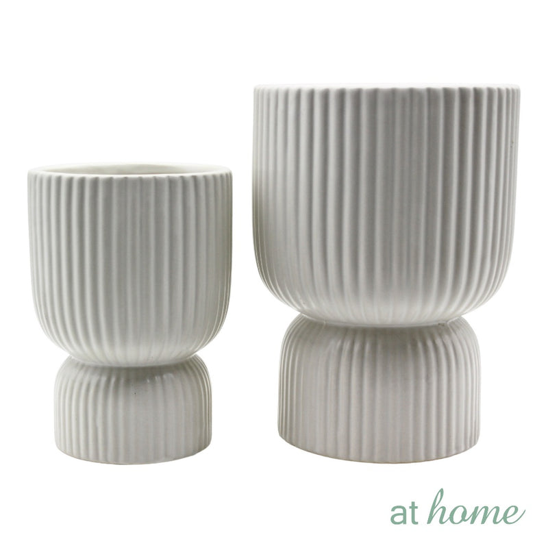AT HOME Decorative Ceramic Vase 1pc Stoneware Planter Nordic– Indoor Planter, Garden Accessory