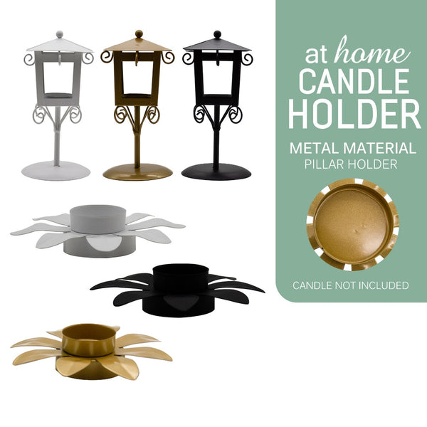 AT HOME Candle holder 1pc Rosette/Robin Nordic Metal Tealight Candle Holder - For Home Décor