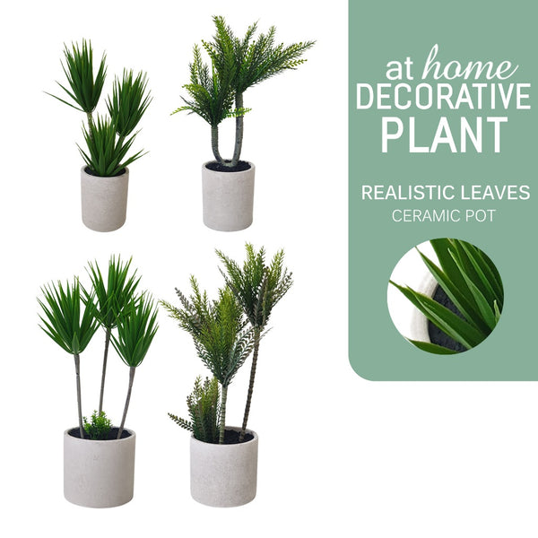 AT HOME Artificial Potted Plant 1pc Xavia/Xanthia – Nordic Home Office Decoration, For Tabletop Shel