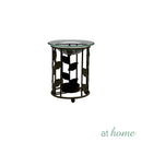 Crisscross and Leaves Metal Oil Burner