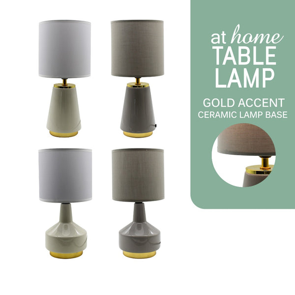 Zyppa/Zaina Nordic Ceramic Table Lamp At Home Linen Shade, Modern Warm Light, Night Light for Home