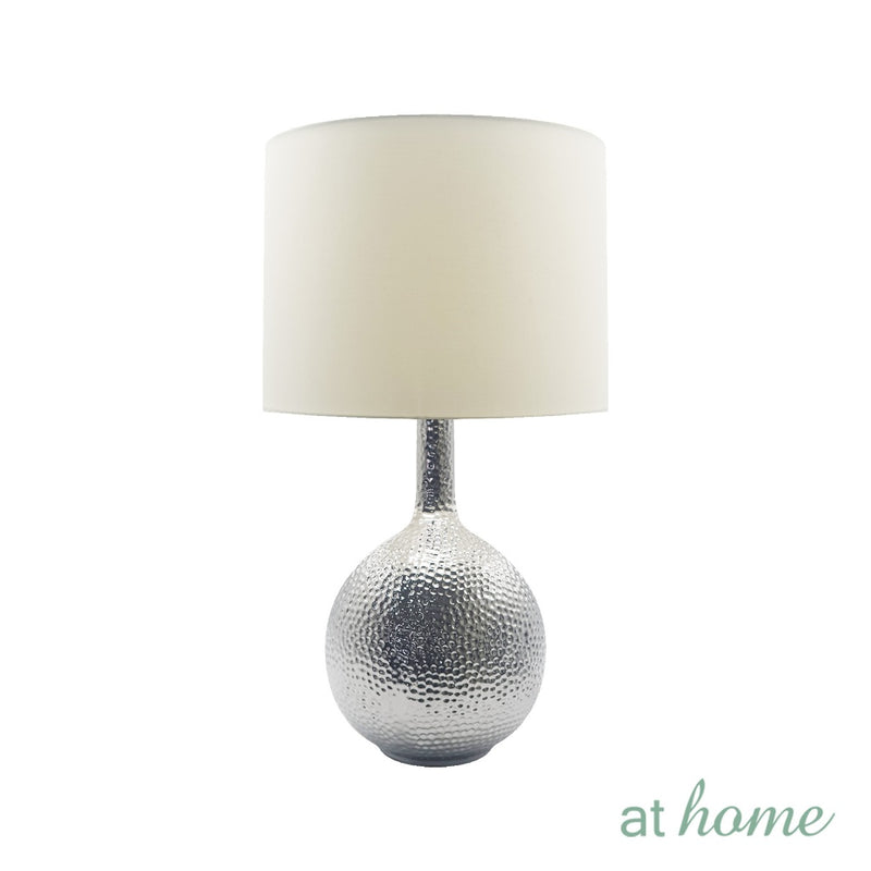 AT HOME Table Lamp Gomo/Gas Nordic Metal Lamp Linen Shade, Modern Warm Light, Night Light, Bedroom