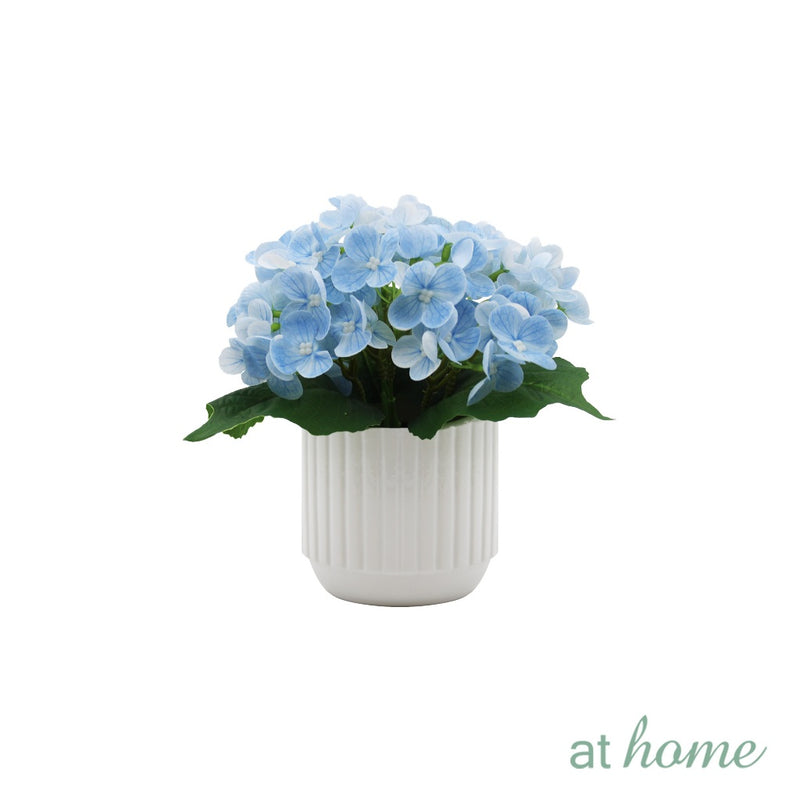 At Home 1pc Hydrangea Artificial Potted Plant – Nordic Home Office Decoration, For Tabletop Shelf