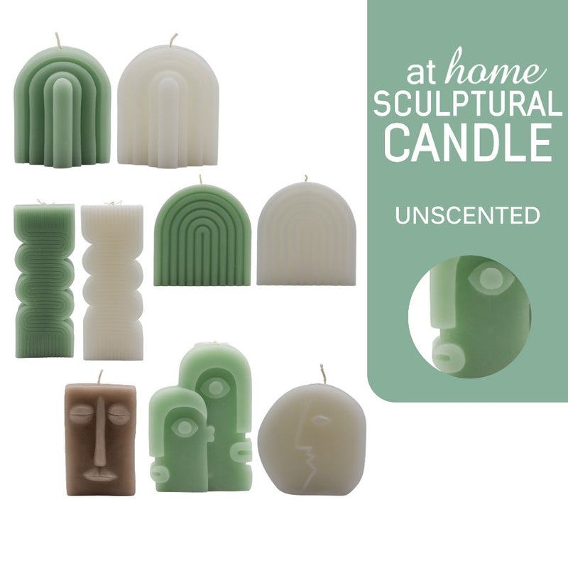 Marsala At Home 1PC Sculptural Unscented Decorative Smokeless Candle For Home, Hotel And Office