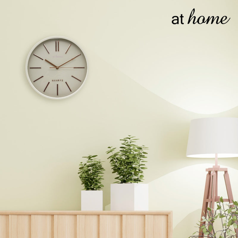 At Home Joy Analog Wall Clock Numbers Easy Read, For Home Décor, Office, Bedroom, Livingroom