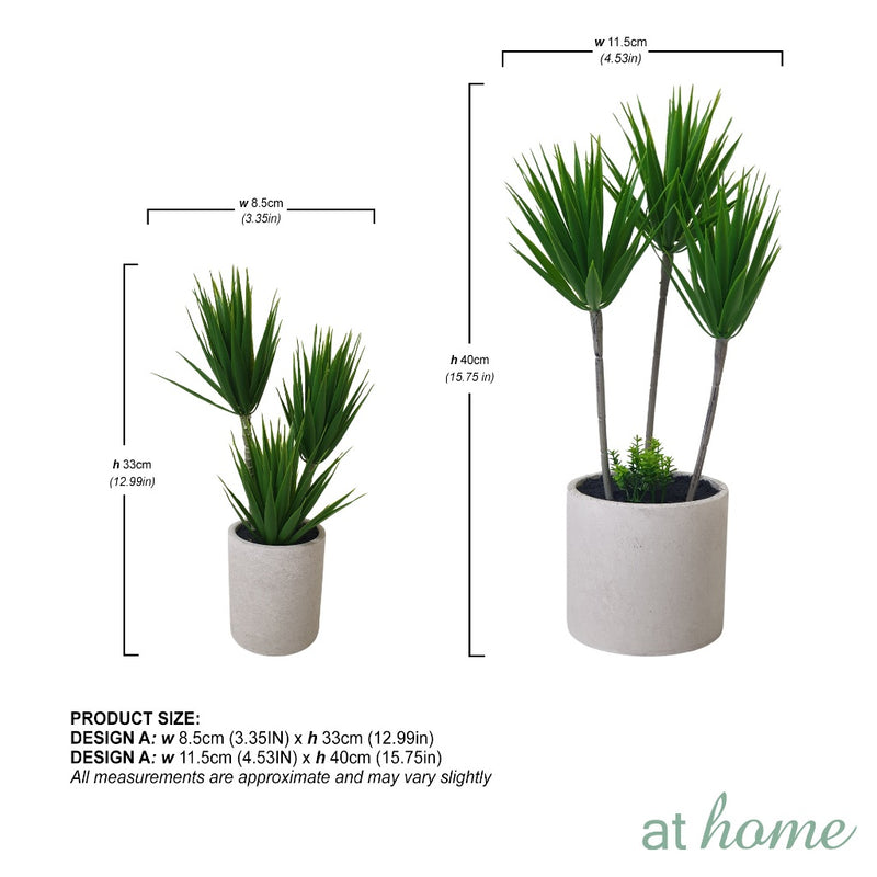 AT HOME Artificial Potted Plant 1pc Xavia/Xanthia – Nordic Home Office Decoration, For Tabletop Shel