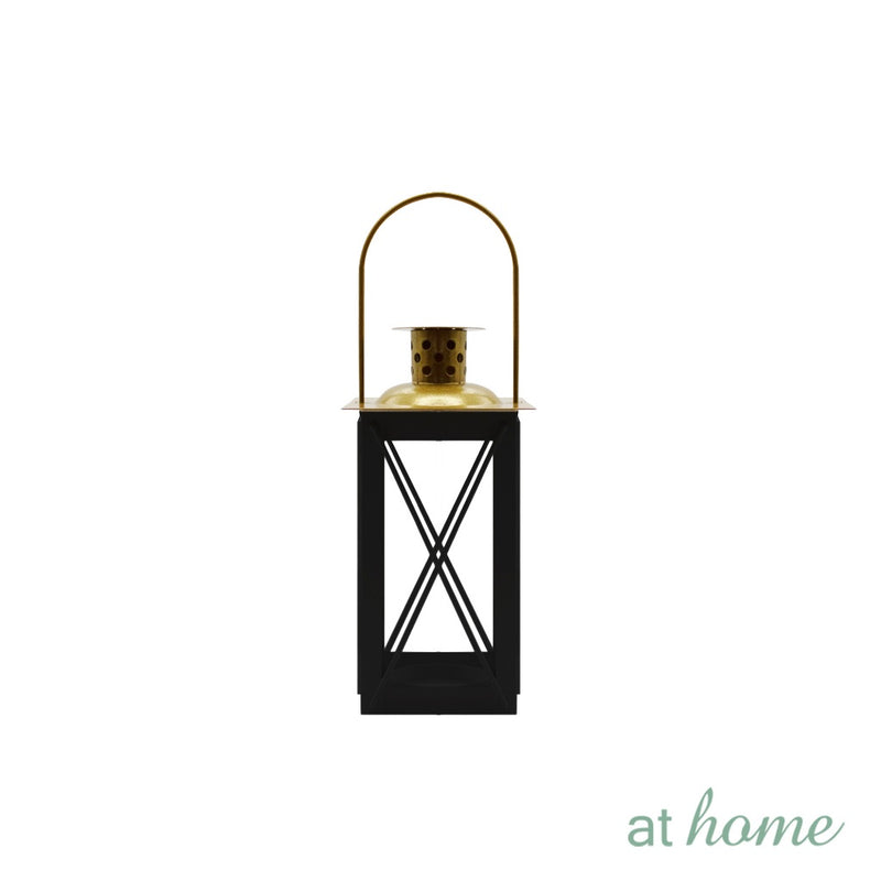 At Home Remi Nordic Metal Lantern Tealight Candle Holder, Home Décor, Hanging or Tabletop