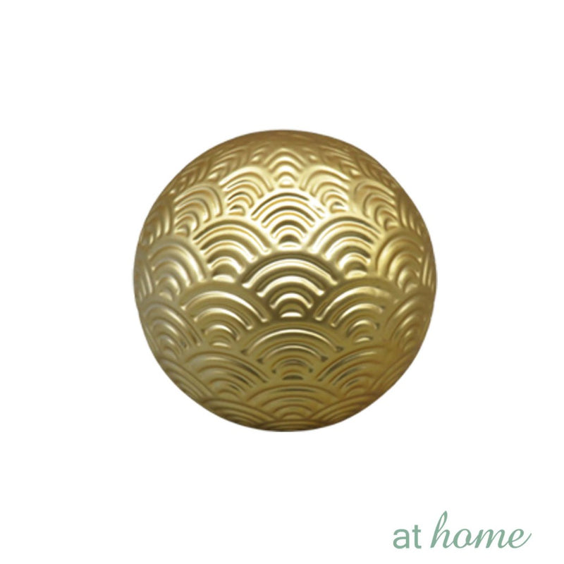 Rahi 1pc Ceramic Ball/Sphere At Home White/Gold Nordic Decor Ball For Bowl Vases Living Dining
