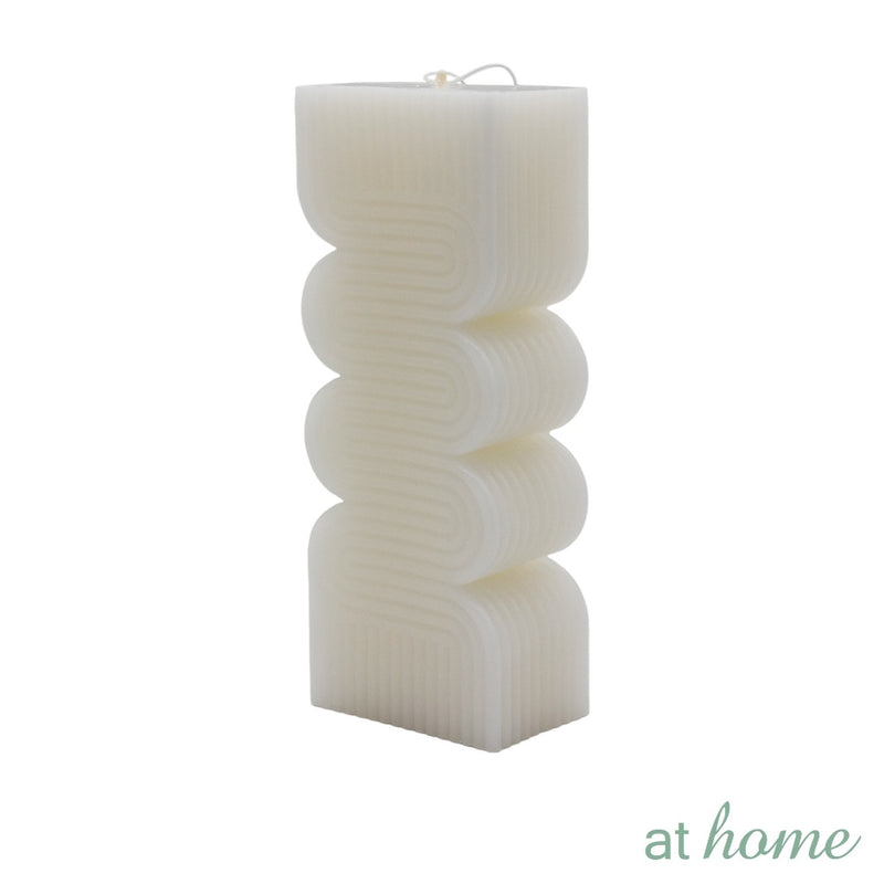 Marsala At Home 1PC Sculptural Unscented Decorative Smokeless Candle For Home, Hotel And Office