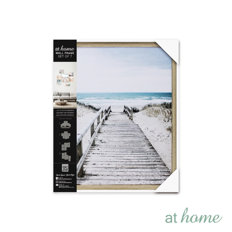 At Home Ready to Hang Set of 7 Canvas Frame - Rumford and Romina Nordic Wall Art Decoration