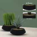 At Home 1pc Jolie Nordic Artificial Rubber Tree Plant Ceramic Pot Home Décor Garden Accessories