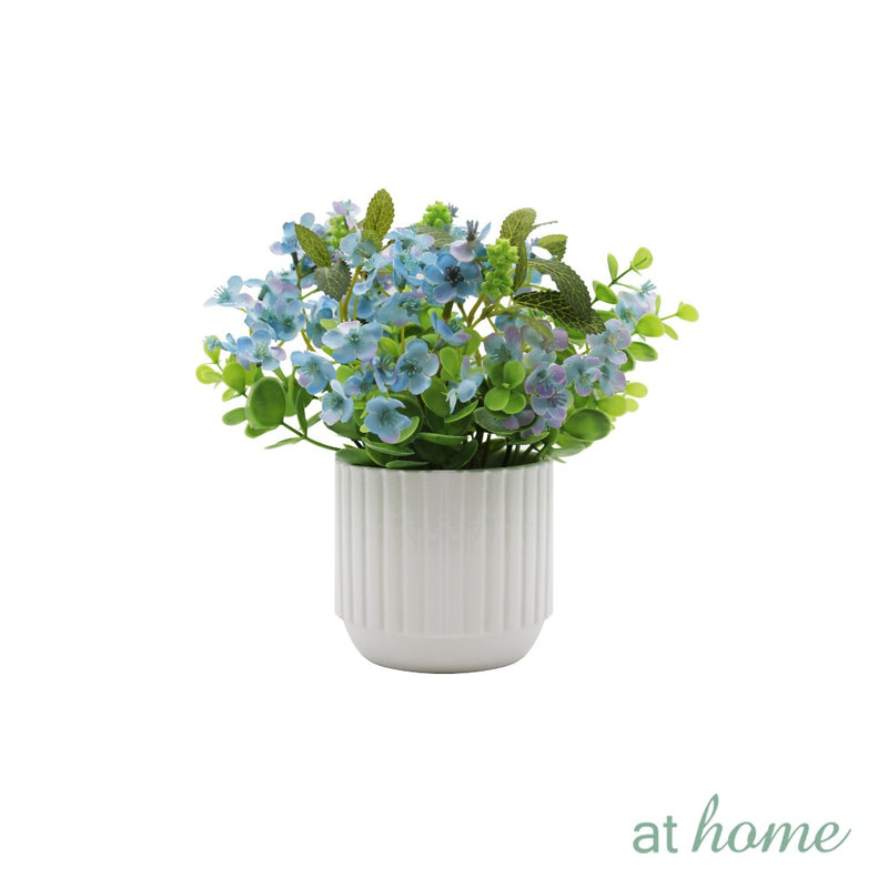 At Home 1pc Hydrangea Artificial Potted Plant – Nordic Home Office Decoration, For Tabletop Shelf