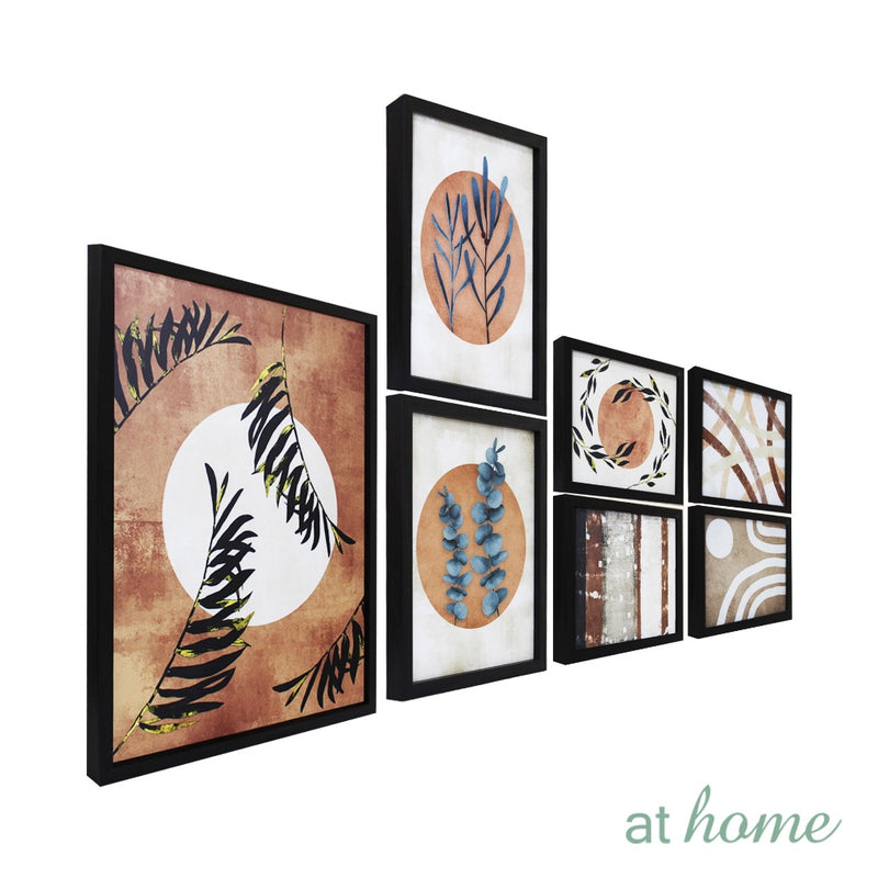 At Home Ready to Hang Set of 7 Canvas Frame - Rumford Nordic Wall Art Decoration