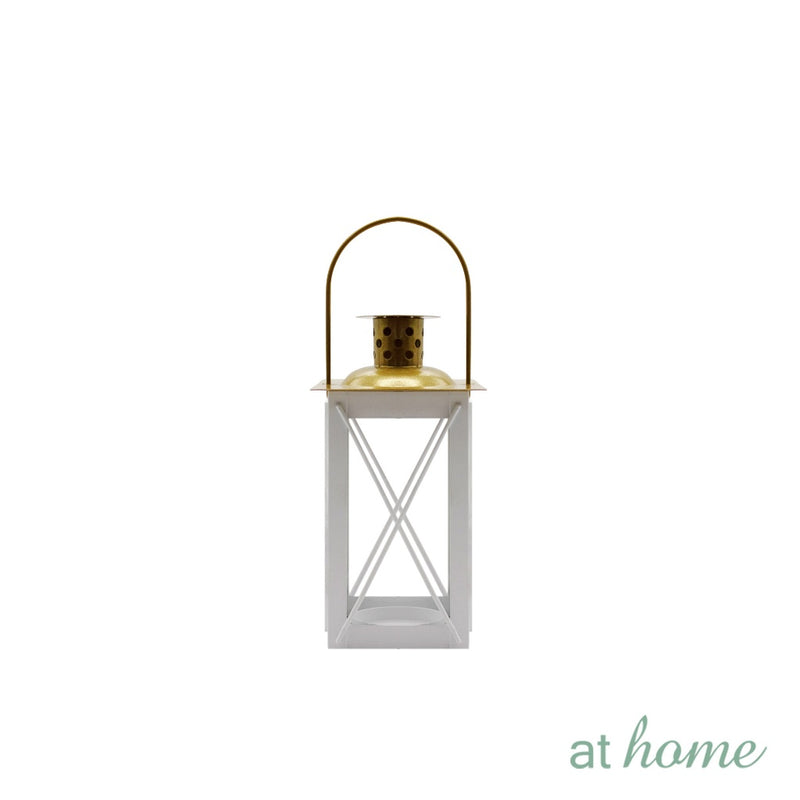 At Home Remi Nordic Metal Lantern Tealight Candle Holder, Home Décor, Hanging or Tabletop