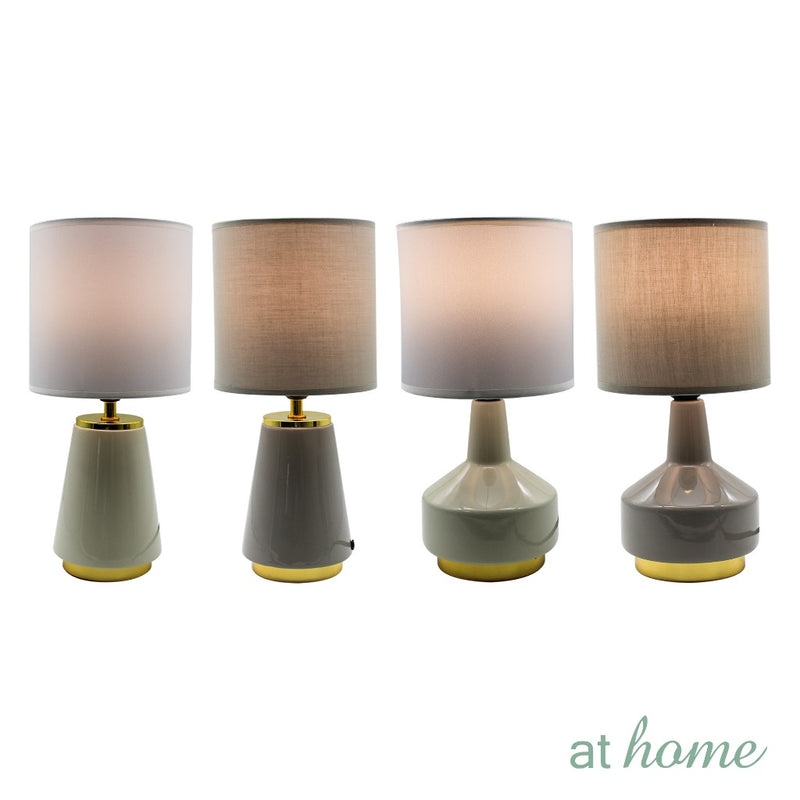 Zyppa/Zaina Nordic Ceramic Table Lamp At Home Linen Shade, Modern Warm Light, Night Light for Home