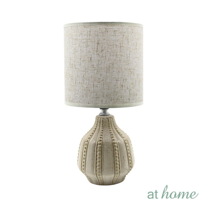 Zamio/Zedon/Zalvo Nordic Ceramic Table Lamp At Home Linen Shade, Modern Warm Light, Night Light