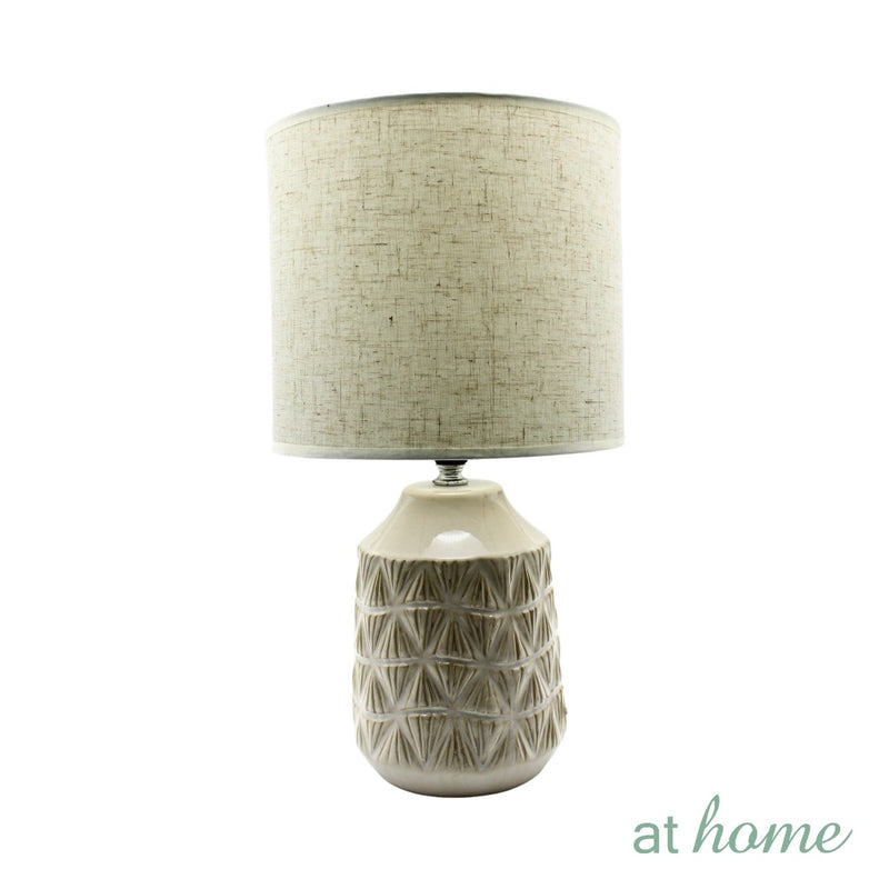Zamio/Zedon/Zalvo Nordic Ceramic Table Lamp At Home Linen Shade, Modern Warm Light, Night Light