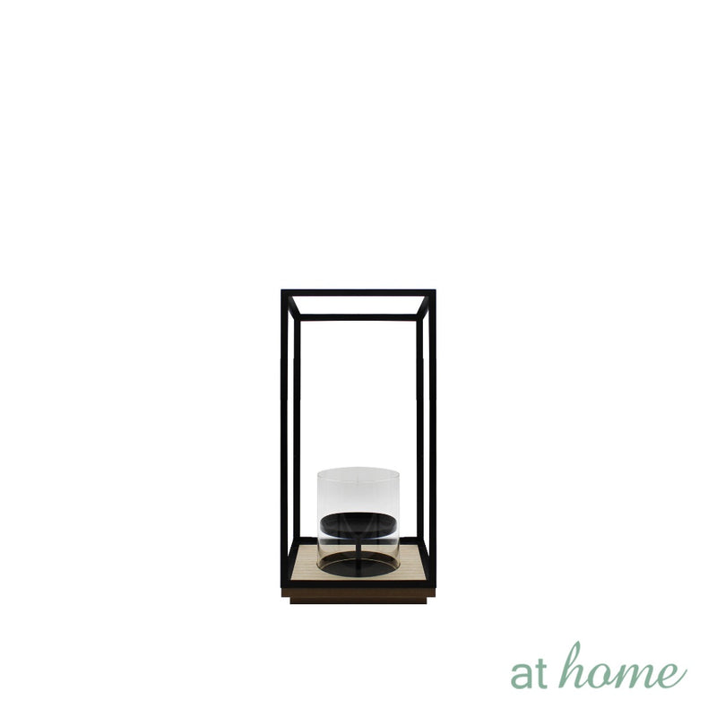 At Home Waylon Nordic Metal Lantern Pillar Candle Holder, Home Décor, Tabletop