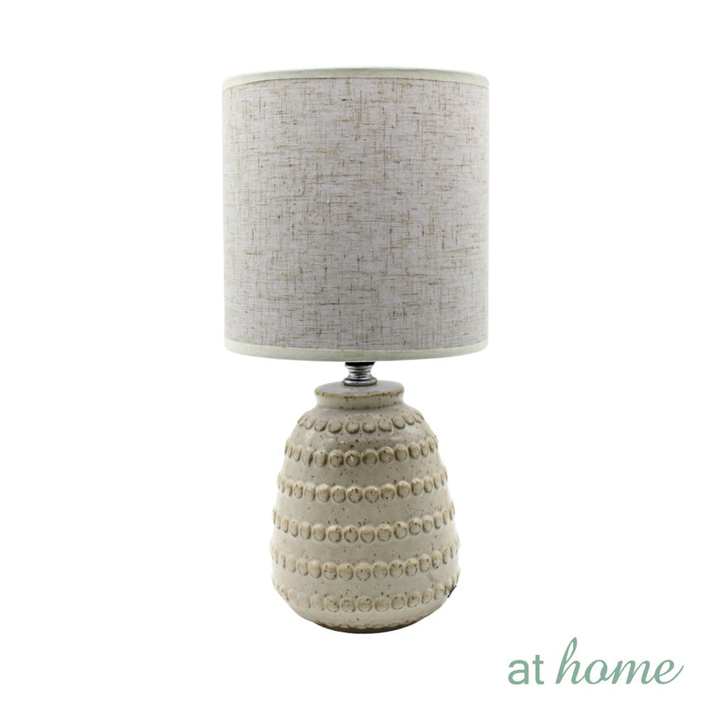 Zamio/Zedon/Zalvo Nordic Ceramic Table Lamp At Home Linen Shade, Modern Warm Light, Night Light