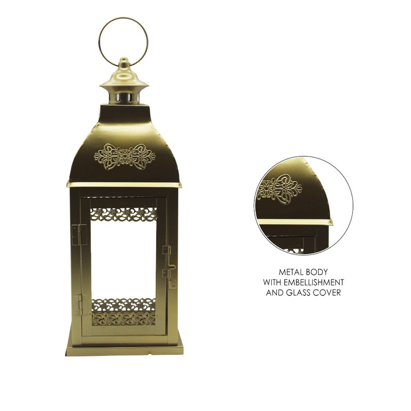 Wren and Wave Metal Lantern