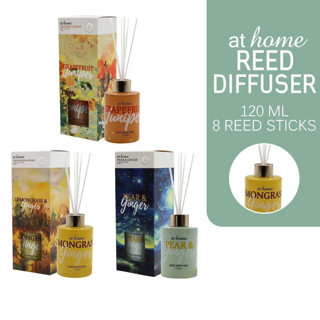 AT HOME Reed Diffuser Whistle Oil Based 120ml Home Fragrance For Cozy