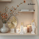 Soldier/Lady White and Gold Polyresin