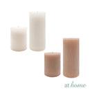 Tashi or Tegan Unscented Pillar Candles Plain or Sculptural Design — Essential