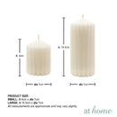 Tashi or Tegan Unscented Pillar Candles Plain or Sculptural Design — Essential
