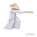 Soldier/Lady White and Gold Polyresin