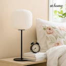 Wilmer & Worden or Wolcot Table Lamp Ribbed Glass Shade Novelty Lighting