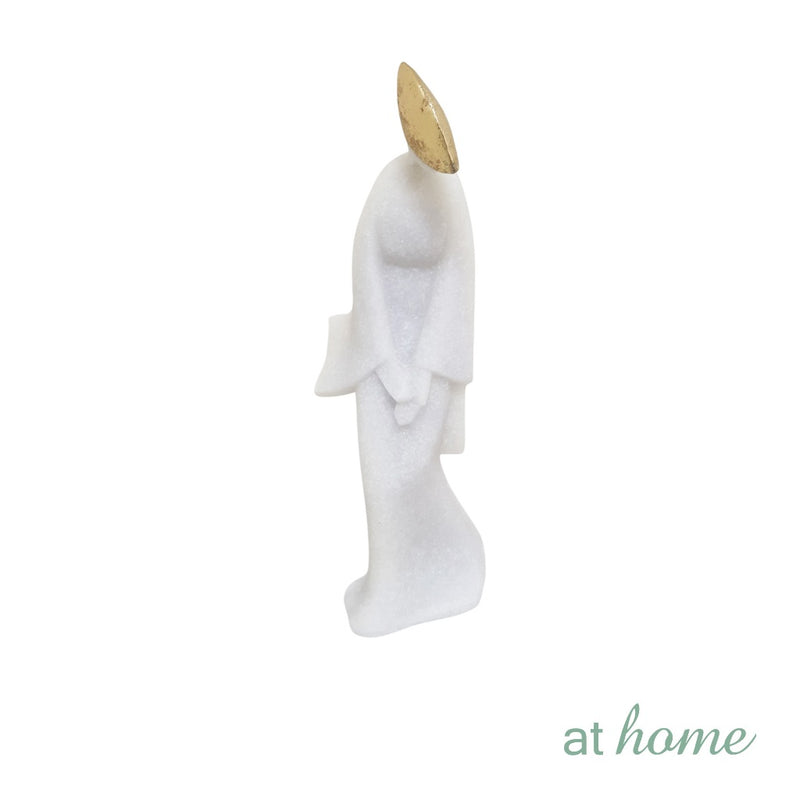 Soldier/Lady White and Gold Polyresin